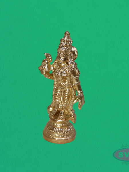Handcrafted Panchalogha Andal Idol – Divine Vaishnava Goddess