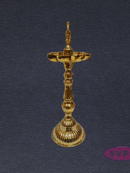 Brass Annapakshi Kuthu Vilakku 10 Inches – Lotus Base Standing Diya
