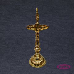 Brass Annapakshi Kuthu Vilakku 12 Inches – Lotus Base Traditional Standing Diya