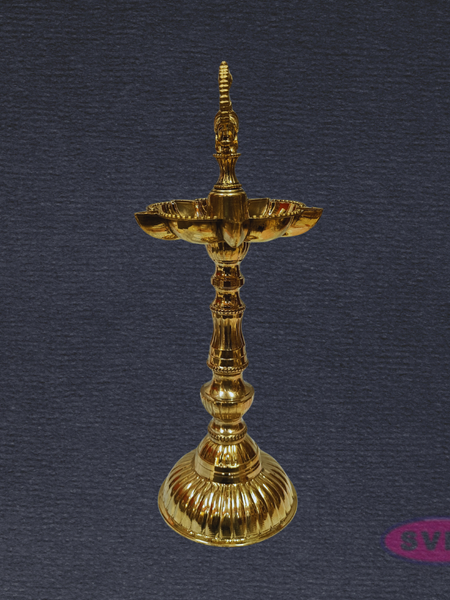 Brass Annapakshi Kuthu Vilakku 12 Inches – Lotus Base Traditional Standing Diya