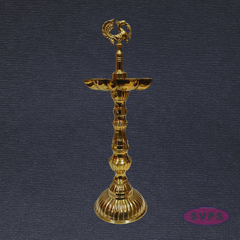 Brass Annapakshi Kuthu Vilakku 12 Inches – Lotus Base Traditional Standing Diya