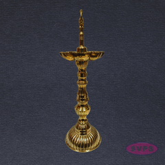 Brass Annapakshi Kuthu Vilakku 12 Inches – Lotus Base Traditional Standing Diya