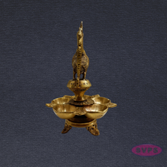 Auspicious Peacock Annam Brass Vilakku – Ideal for Pooja Room
