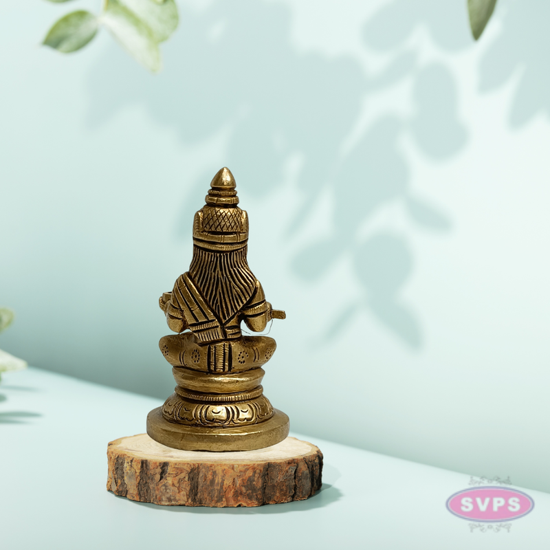 Brass Annapurna Devi Statue with Spoon & Bowl – Traditional Design
