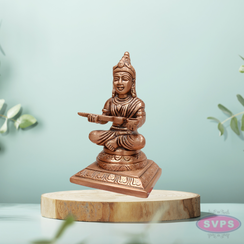 Traditional Brass Annapurna Devi Murti with Spoon & Bowl – Food Blessing Goddess Idol