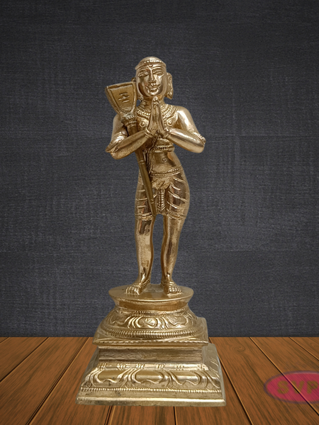 6 Inch Panchaloha Appar (Thirunavukarasar) Idol – Sacred Nayanmar Saint Murti for Pooja