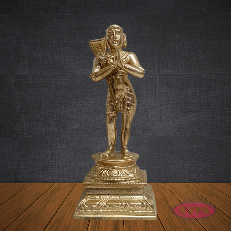 6 Inch Panchaloha Appar (Thirunavukarasar) Idol – Sacred Nayanmar Saint Murti for Pooja