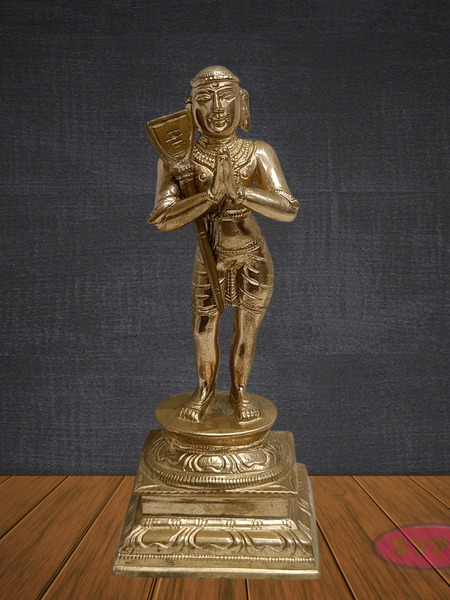 6 Inch Panchaloha Appar (Thirunavukarasar) Idol – Sacred Nayanmar Saint Murti for Pooja