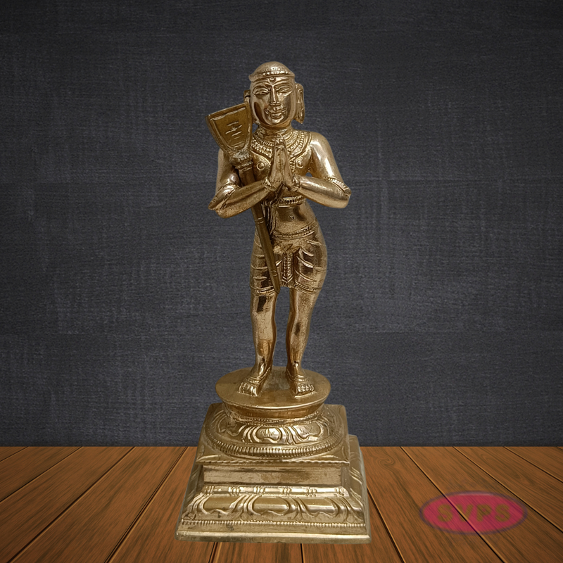 6 Inch Panchaloha Appar (Thirunavukarasar) Idol – Sacred Nayanmar Saint Murti for Pooja