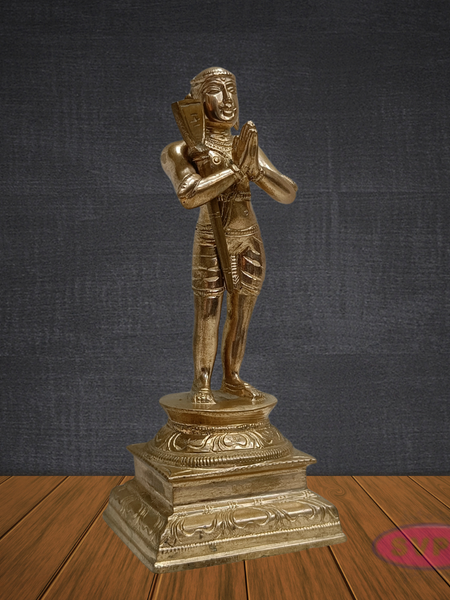 6 Inch Panchaloha Appar (Thirunavukarasar) Idol – Sacred Nayanmar Saint Murti for Pooja