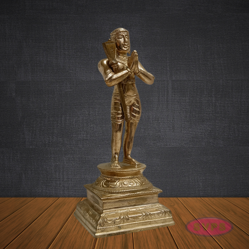 6 Inch Panchaloha Appar (Thirunavukarasar) Idol – Sacred Nayanmar Saint Murti for Pooja