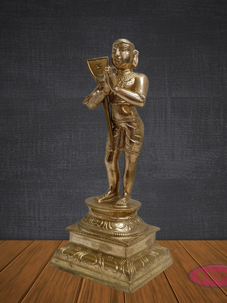 6 Inch Panchaloha Appar (Thirunavukarasar) Idol – Sacred Nayanmar Saint Murti for Pooja