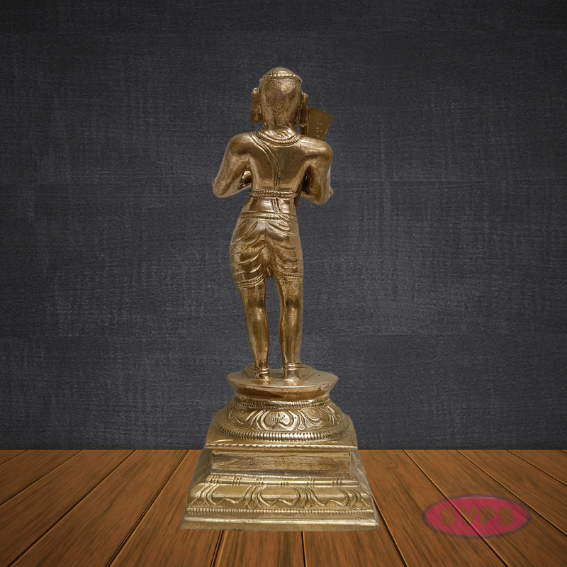 6 Inch Panchaloha Appar (Thirunavukarasar) Idol – Sacred Nayanmar Saint Murti for Pooja