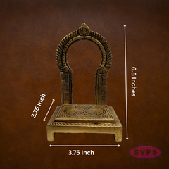 Brass Thiruvachi Frame with Chowki | Prabhavali Arch Stand for God Idols