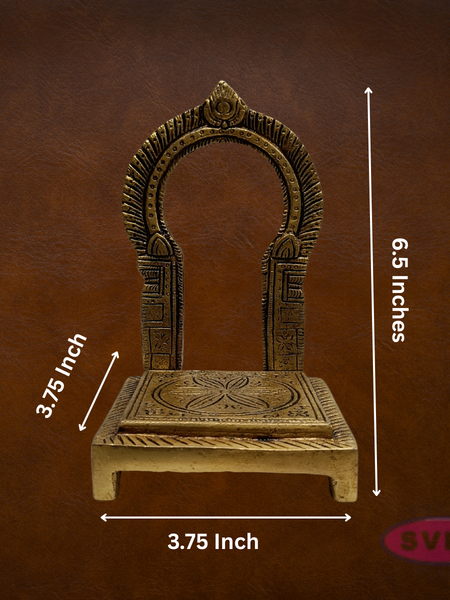 Brass Thiruvachi Frame with Chowki | Prabhavali Arch Stand for God Idols