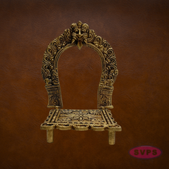 Brass Prabhavali Frame with Stand | Thiruvachi Arch & Peedam Chowki for God Idols
