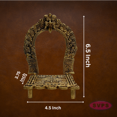 Brass Prabhavali Frame with Stand | Thiruvachi Arch & Peedam Chowki for God Idols