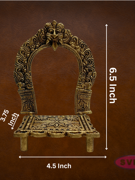 Brass Prabhavali Frame with Stand | Thiruvachi Arch & Peedam Chowki for God Idols