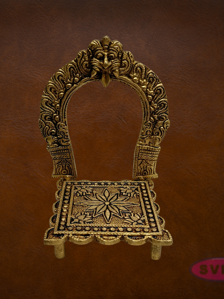 Brass Prabhavali Frame with Stand | Thiruvachi Arch & Peedam Chowki for God Idols
