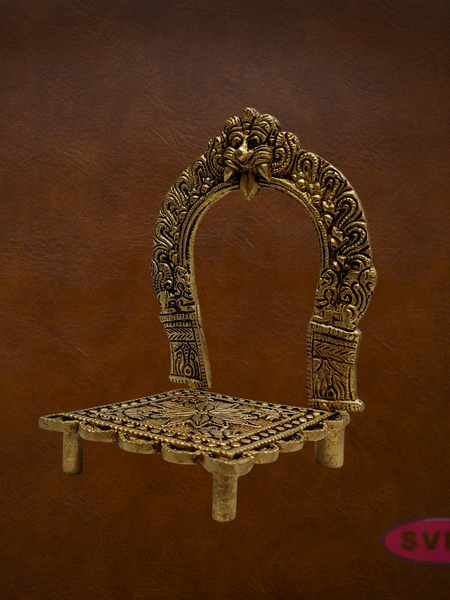 Brass Prabhavali Frame with Stand | Thiruvachi Arch & Peedam Chowki for God Idols