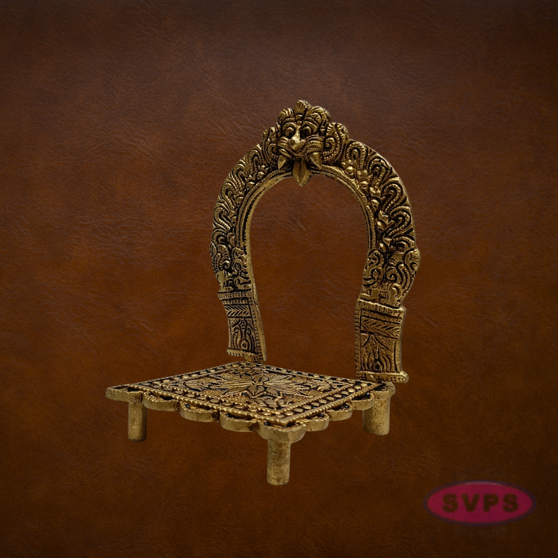 Brass Prabhavali Frame with Stand | Thiruvachi Arch & Peedam Chowki for God Idols