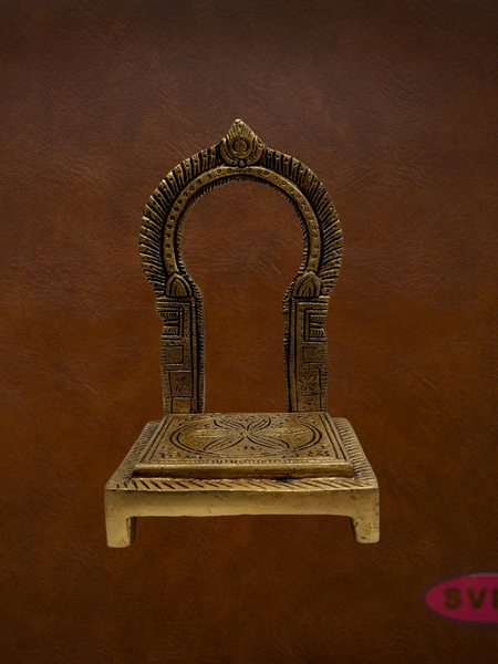 Brass Thiruvachi Frame with Chowki | Prabhavali Arch Stand for God Idols