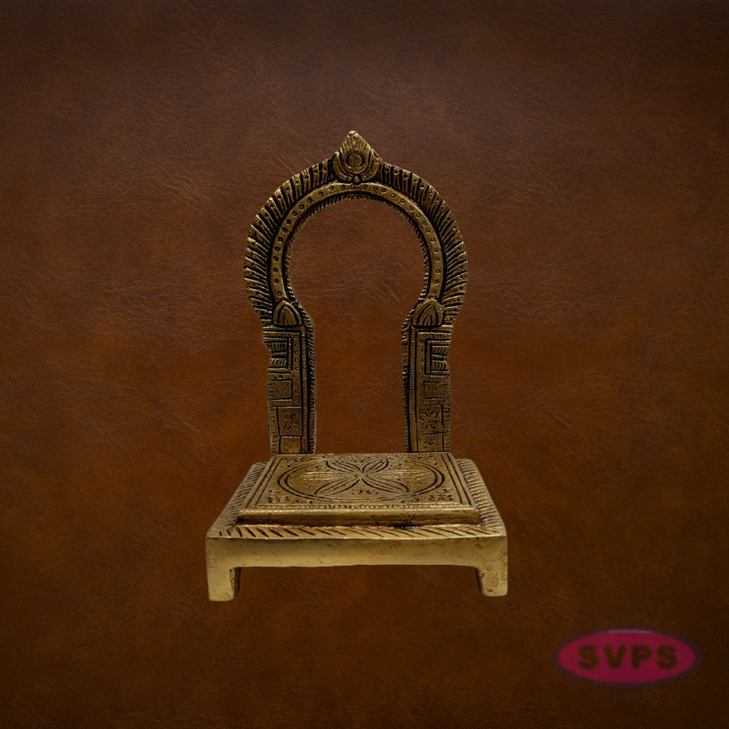 Brass Thiruvachi Frame with Chowki | Prabhavali Arch Stand for God Idols