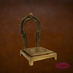 Brass Thiruvachi Frame with Chowki | Prabhavali Arch Stand for God Idols