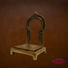 Brass Thiruvachi Frame with Chowki | Prabhavali Arch Stand for God Idols
