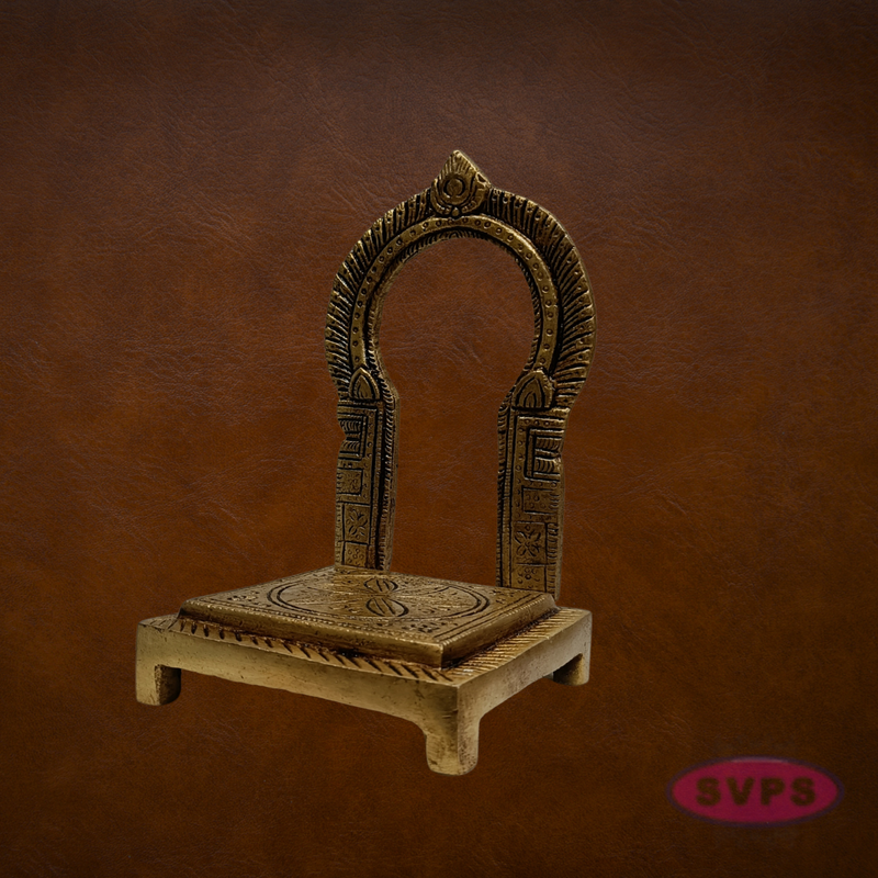 Brass Thiruvachi Frame with Chowki | Prabhavali Arch Stand for God Idols