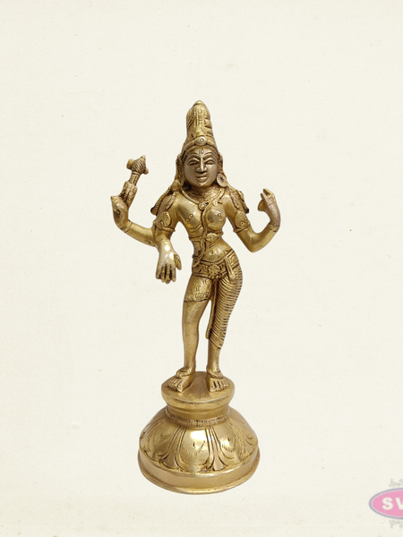 Brass Arthanareeswarar Idol – Traditional Shiva Shakti Murti for Home Temple