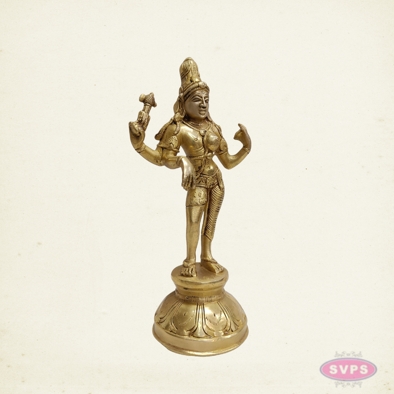 Brass Arthanareeswarar Idol – Traditional Shiva Shakti Murti for Home Temple