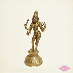 Brass Arthanareeswarar Idol – Traditional Shiva Shakti Murti for Home Temple