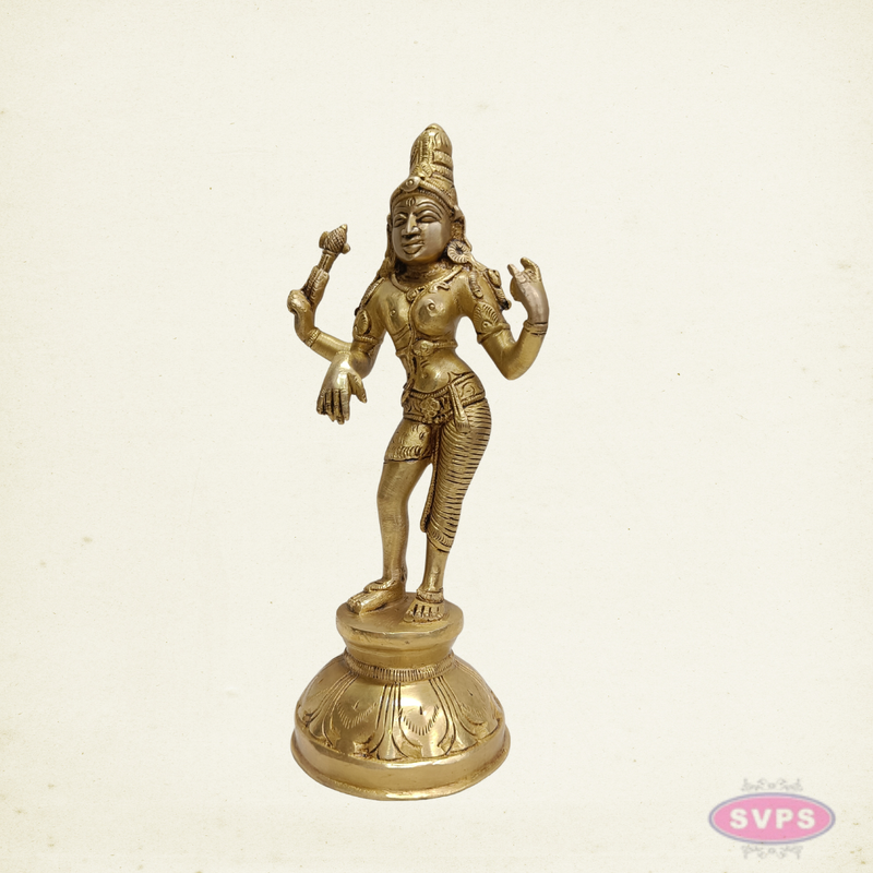 Brass Arthanareeswarar Idol – Traditional Shiva Shakti Murti for Home Temple