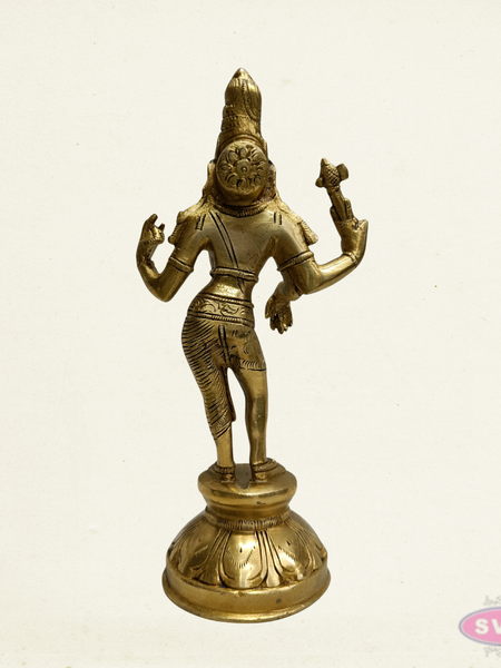 Brass Arthanareeswarar Idol – Traditional Shiva Shakti Murti for Home Temple