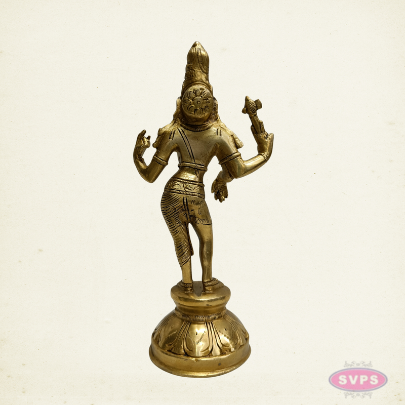 Brass Arthanareeswarar Idol – Traditional Shiva Shakti Murti for Home Temple