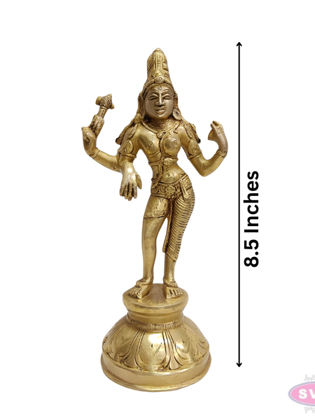 Brass Arthanareeswarar Idol – Traditional Shiva Shakti Murti for Home Temple