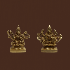 2 Inch Brass Ashtalakshmi Idol Set – Mini Eight Lakshmi Statue for Pooja