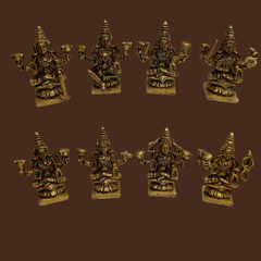 Brass Ashtalakshmi 8 Idol Set – 3.5 Inches Pooja Vigraham