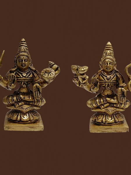 Brass Ashtalakshmi 8 Idol Set – 3.5 Inches Pooja Vigraham