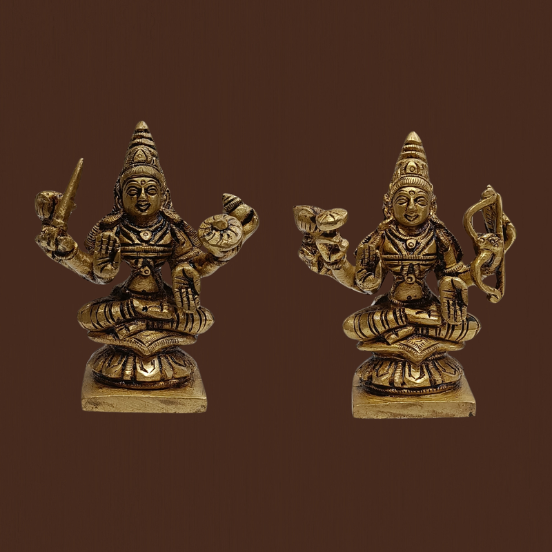 Brass Ashtalakshmi 8 Idol Set – 3.5 Inches Pooja Vigraham