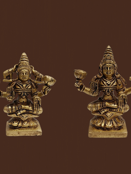 Brass Ashtalakshmi 8 Idol Set – 3.5 Inches Pooja Vigraham