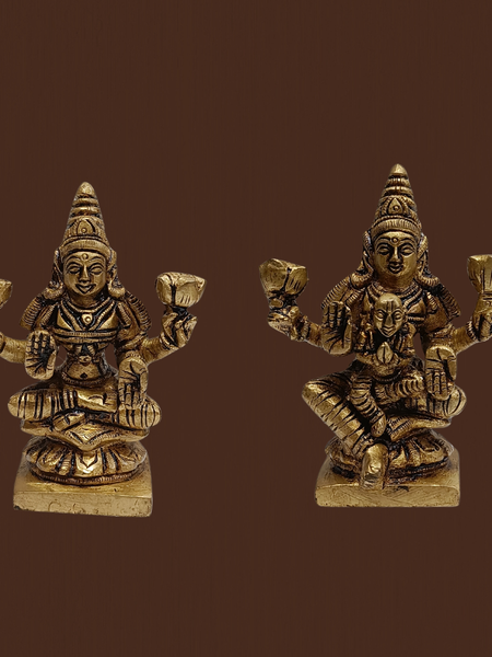 Brass Ashtalakshmi 8 Idol Set – 3.5 Inches Pooja Vigraham