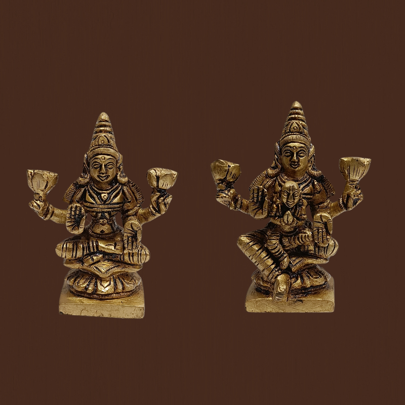 Brass Ashtalakshmi 8 Idol Set – 3.5 Inches Pooja Vigraham