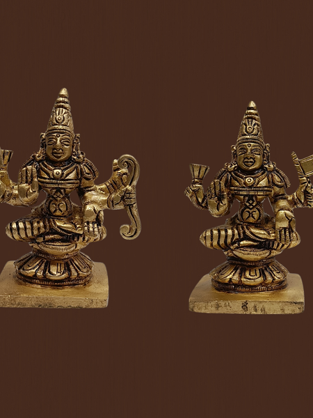 Ashtalakshmi Brass Vigraham Set – 3.5 Inch Devotional Idols