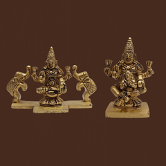 Ashtalakshmi Brass Vigraham Set – 3.5 Inch Devotional Idols