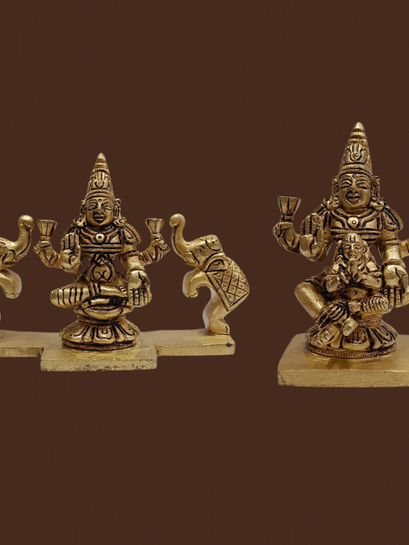 Ashtalakshmi Brass Vigraham Set – 3.5 Inch Devotional Idols