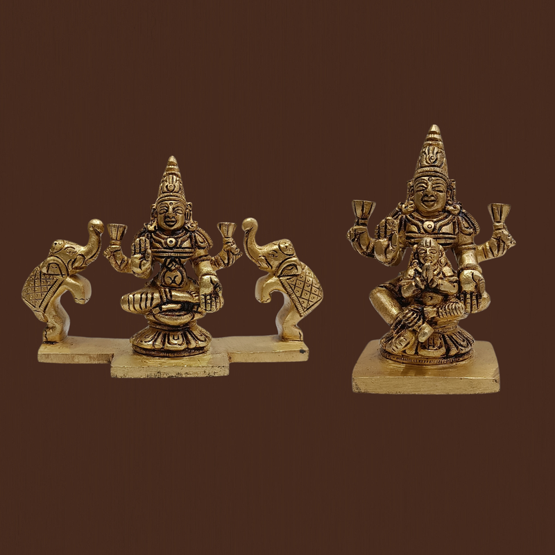 Ashtalakshmi Brass Vigraham Set – 3.5 Inch Devotional Idols