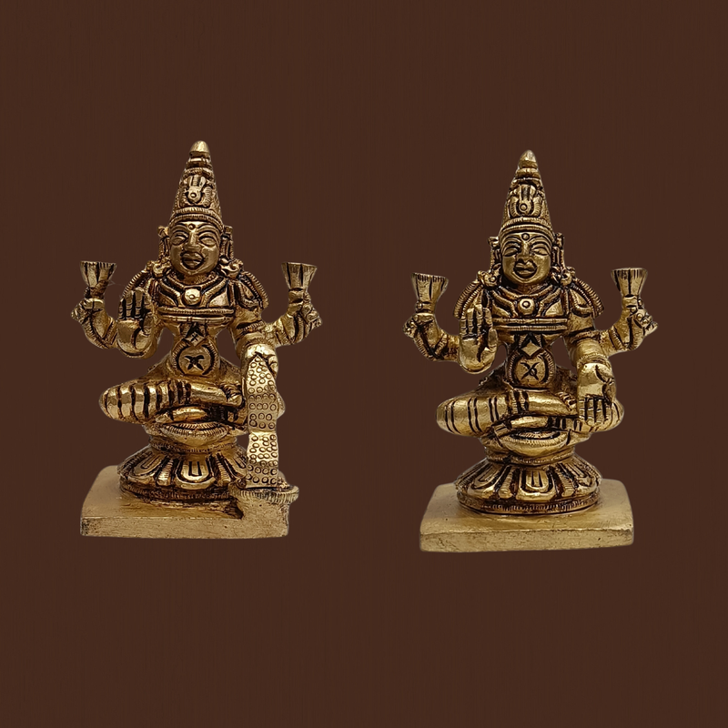 Ashtalakshmi Brass Vigraham Set – 3.5 Inch Devotional Idols