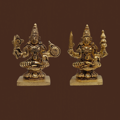 Ashtalakshmi Brass Vigraham Set – 3.5 Inch Devotional Idols